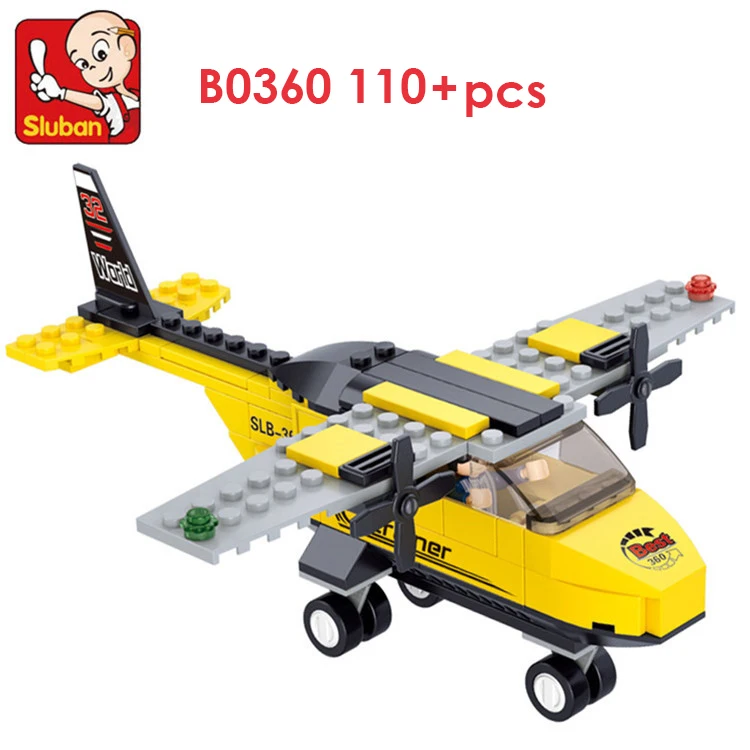 SLUBAN B0367 678 шт. международный аэропорт модель строительные блоки просвещать игрушки для детей со городская серия для мальчиков легоe - Цвет: B0360 opp bag