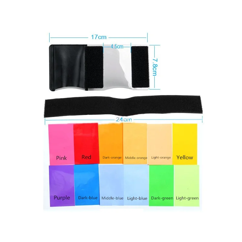 

Photostudio accessories12pcs Flash Diffuser Lighting Gel Color Card correct Pop Up Filter for Canon Nikon Sony Yongnuo Speedlite
