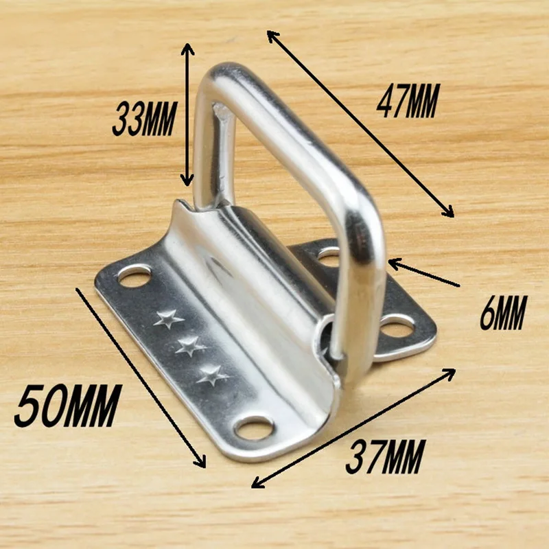 4pcs Cabinet Pull Thick Stainless Steel Ring Handle Loaded Trunk Drawer Toolbox Chest Lifting Puller | Обустройство дома