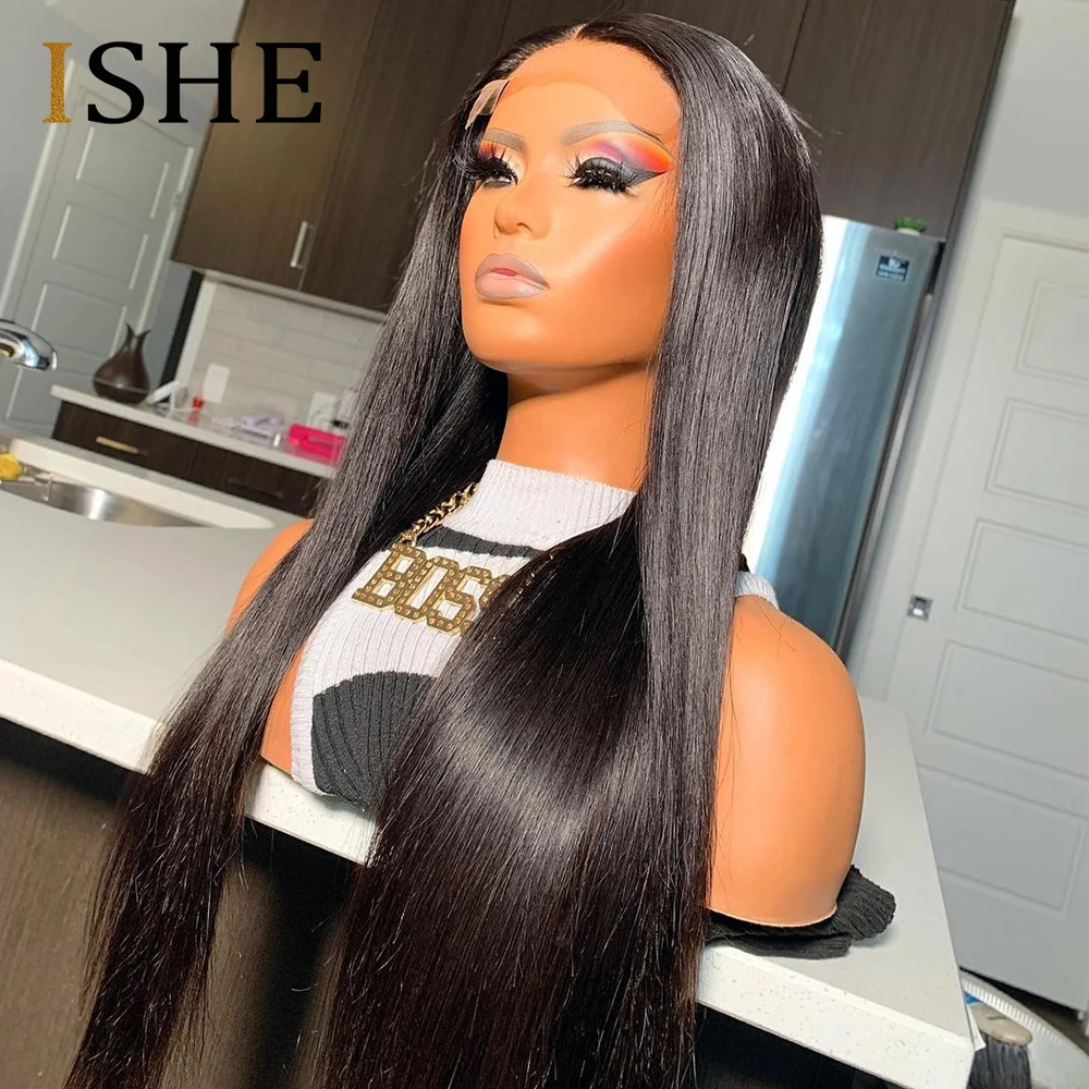 250 Density Lace Closure Wig 4x4 Closure Wig Human Hair Wigs Straight  T Part Lace Front Human Hair Wigs For Women Pre Plucked