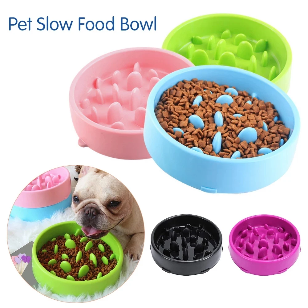 

Slow Feeder for Cat Food Plate Tableware for dog Silicone Pet Bowl Eating Feeding Food Bowls