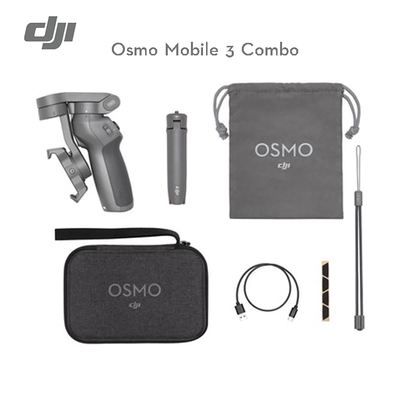 DJI Osmo Mobile 3-это складной карданный стабилизатор для смартфонов с поддержкой Quick rolling ActiveTrack 3,0 Sport Mode - Цвет: Osmo Mobile 3 Combo