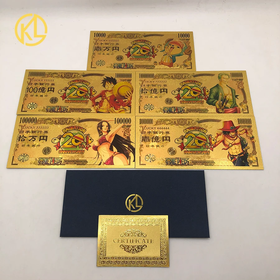 KL 1 шт. раута цельный обезьянка D Luffy Grandline для мужчин аниме Коллекционная 5000000 иен