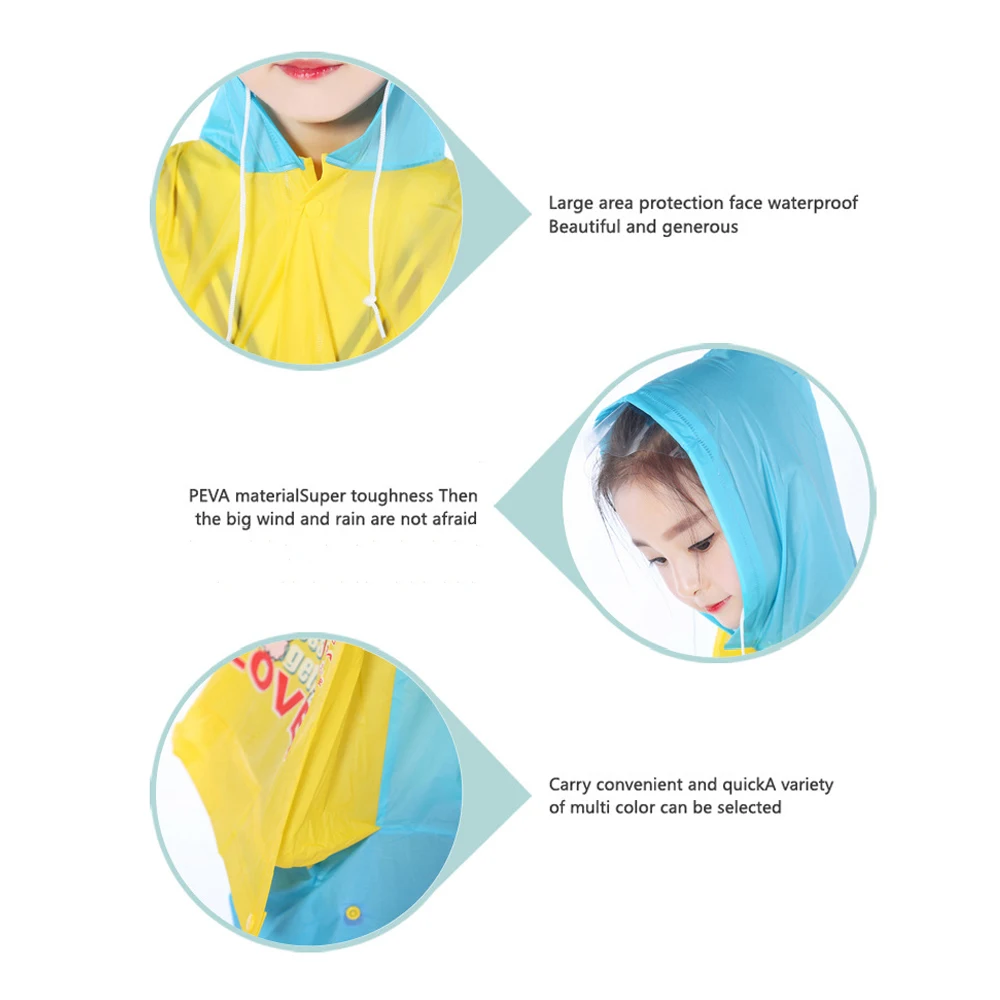 дождевик детский для мальчиков и девочек школьные сумки дождевики непромокаемый