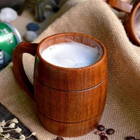 eco friendly 400ml classical wooden beer tea coffee cup water cup heatproof home office party drinkware cups