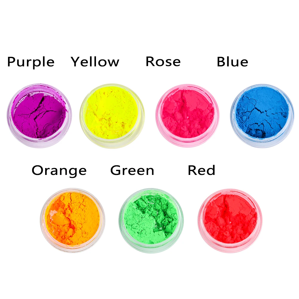 

7Pcs Eyeshadow Loose Powder Pigment Shimmer Shining Eyeshadow Matte Mineral Nail Art Powder Make Up Eye Shadow Accessory