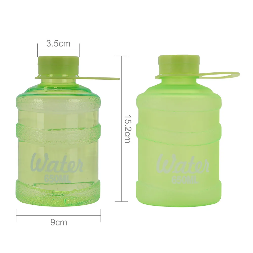 

650ml Water Bottle Portable Frosted Travel Tea Cup Bucket Outdoor Sport Gym Plastic Jug with Handle Large Capacity Kettle