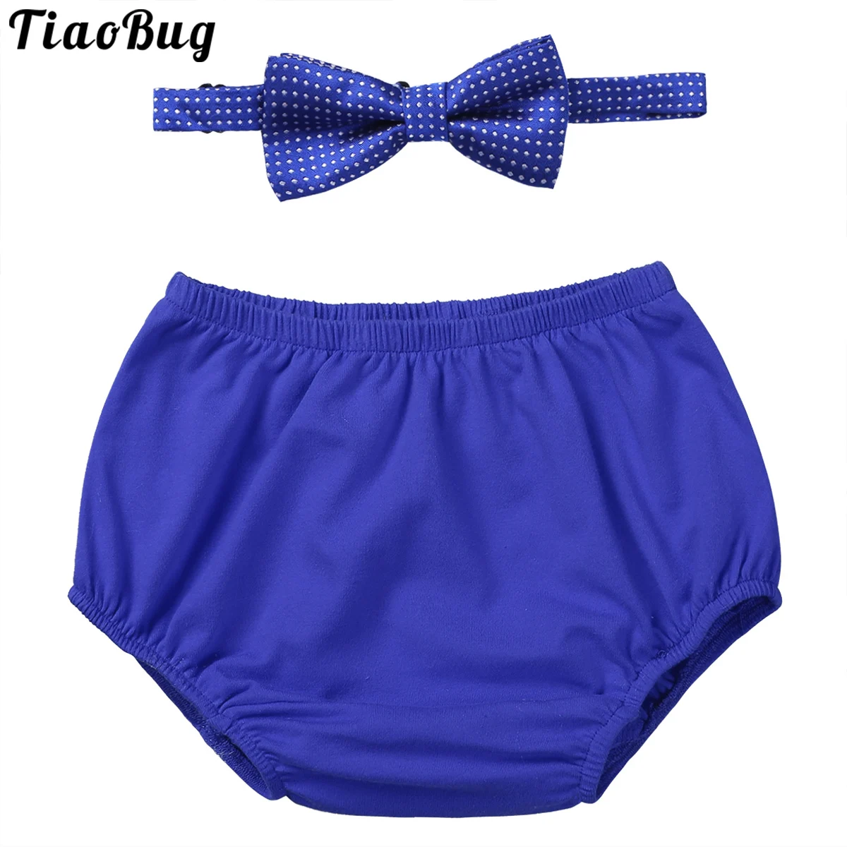 

TiaoBug Infant Baby Boys Outfit First 1st Birthday Diaper Cover Bloomers With Bow Tie Photo Props Set SZ 12-18 Months