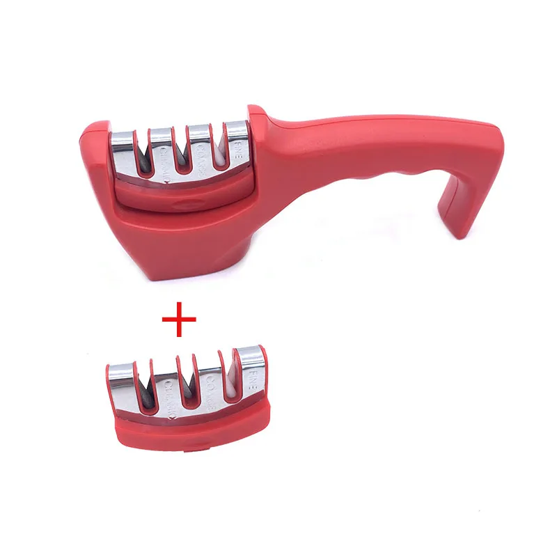 

3-ступенчатая точилка с алмазной керамической шлифовальной головкой, кухонные приспособления, кухонные ножи, ножницы, Нескользящие базовые...