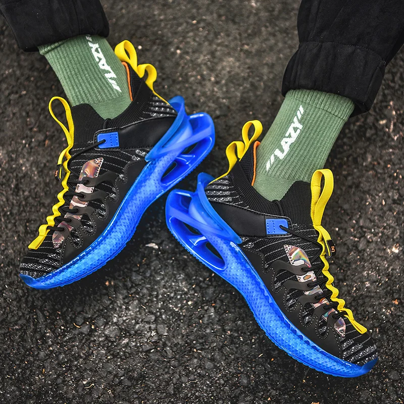 

2021 Fashion Men Sport Shoes 45 Summer Street Style Blade Men Casual Shoes 46 Breathable Running Shoes Plus Size Men's Sneakers