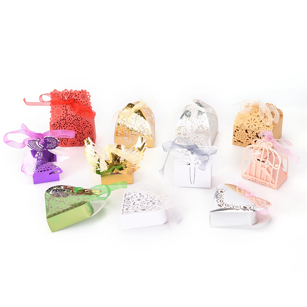 Ажурная Лазерная Милая Подарочная коробка для конфет женская свадебная сумочка