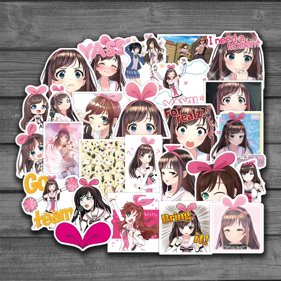 

50pcs Kawaii Anime Girl Gawr Gura Stickers Cartoon Cute Shark Waterproof Decals Skateboard Sticker For Laptop Suitcase Guitar