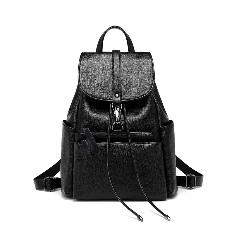 

Ladies Backpack Multifunction Fashion Double Shouleder Travel Bags Genuine Leather Large Capacity School Casual Bookbag Rucksack