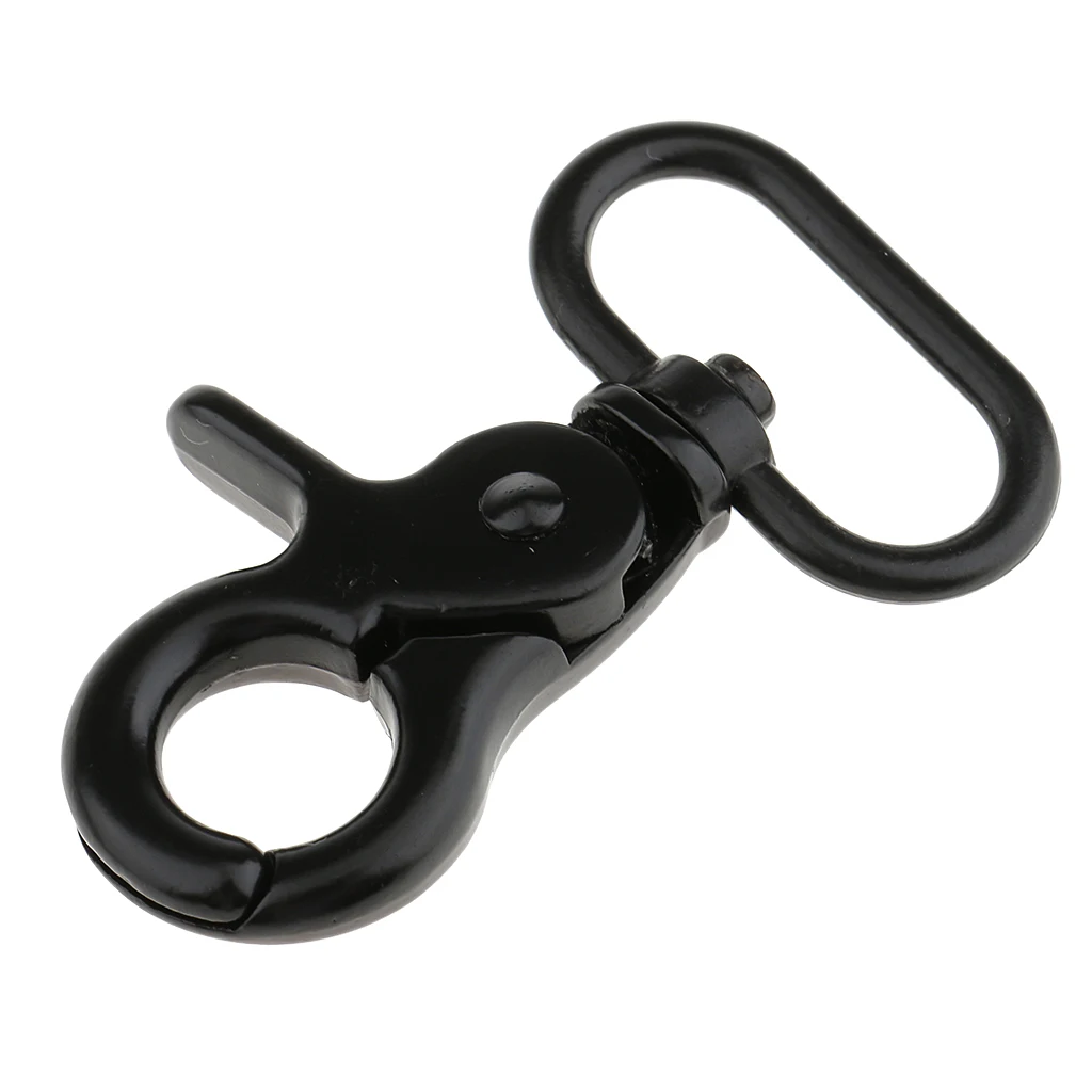 

2 Pcs Swivel Trigger Clips Snap Lobster Clasp Hook Key Ring Hooks Black