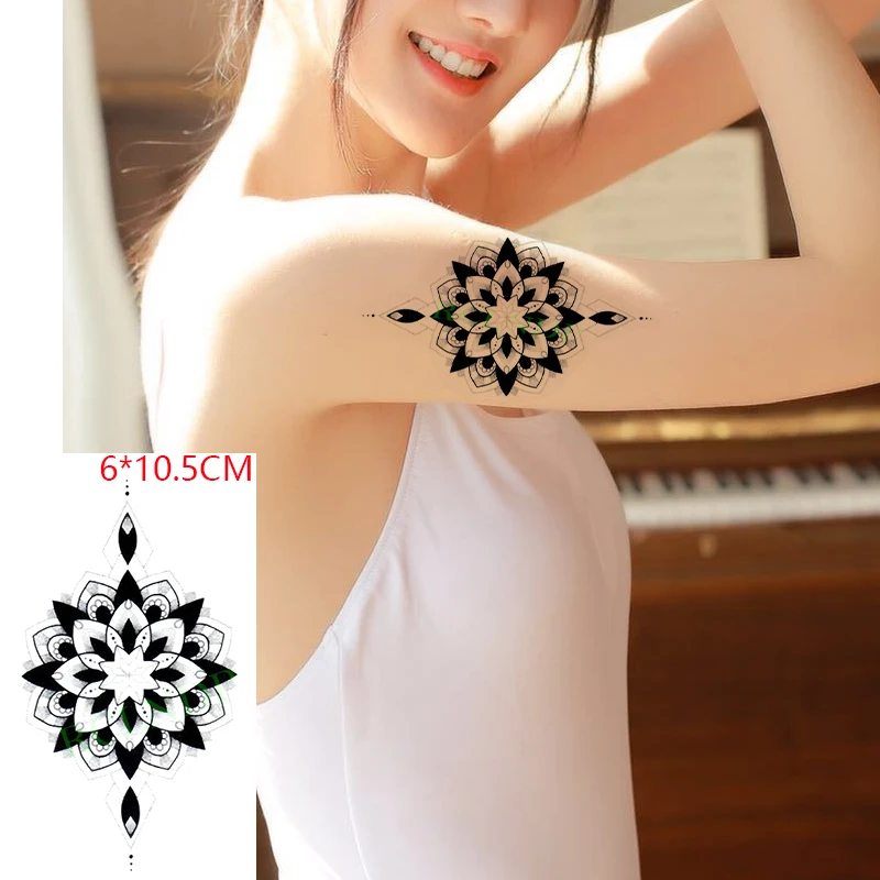 

Waterproof Temporary Tattoo Sticker ins Lotus sexy flower Body Art flash tatoo fake tatto for Women Men