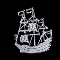metal craft ocean sailing boat paper stencils for scrapbooking diy valentines day year greeting cards drafting supplies