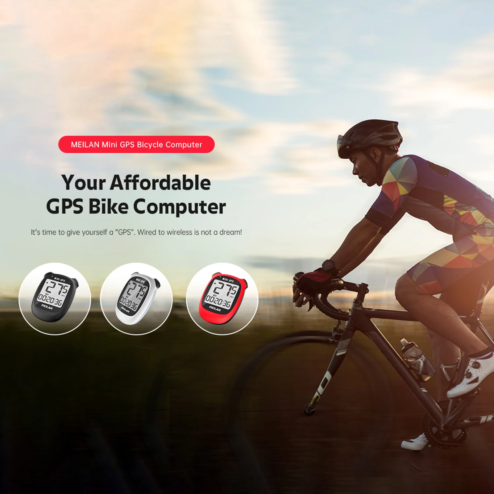 

MEILAN M3 GPS Waterproof Cycling Computer Positioning Bicycle Bike Riding Odometer With LCD Display Ourdoor Accessories