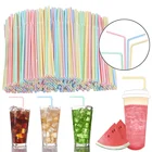 200 шт., Разноцветные Одноразовые соломинки для напитков, длина 20 см