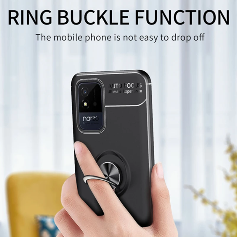 for realme narzo 50i case for realme narzo 50i cover armor protective ring back silicone bumper cover for realme narzo 50i case free global shipping