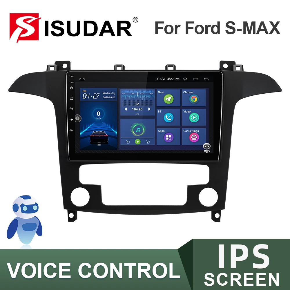 Автомагнитола ISUDAR для Ford S Max 2006-2015 2 din Android навигация Авторадио мультимедиа GPS DVR