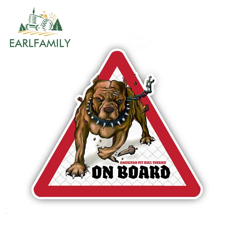 EARLFAMILY 12 см x 10 5 питбуль автомобильные наклейки с собаками для собак на доску ПЭТ