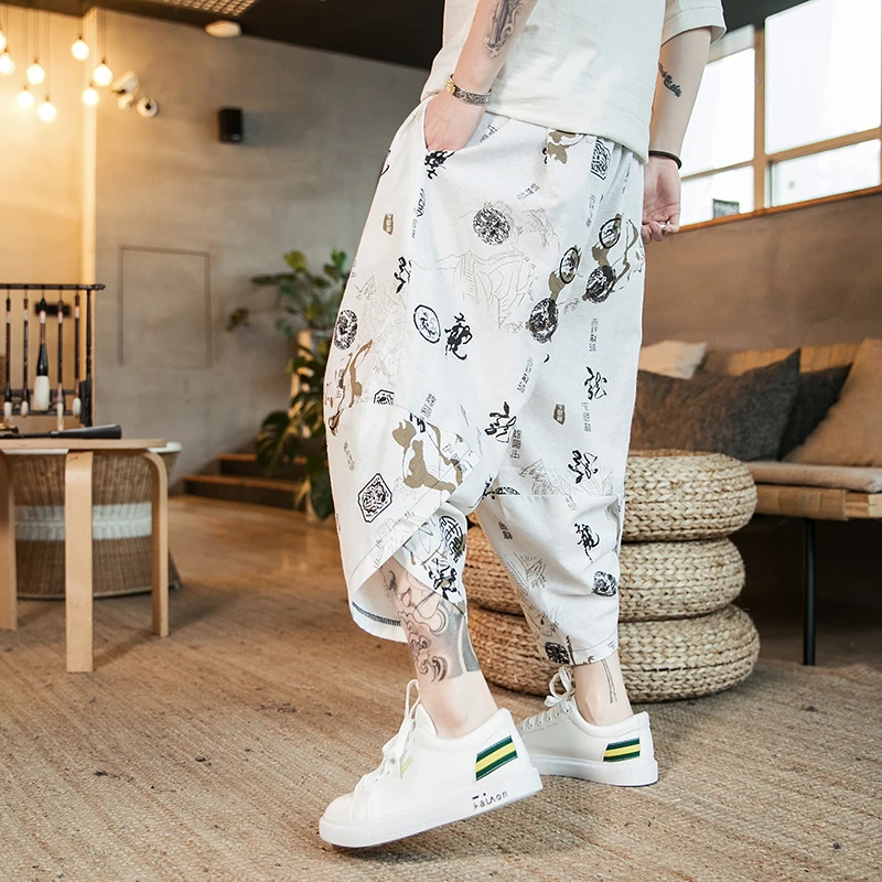 

Japanese Harajuku Men Streetwear Hip Hop Harem Pants Korean Style Fashion Casual Bloomers Outdoor Trousers Sweatpants Male