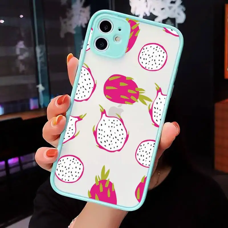 

Cartoon summer fruit fashion design Phone Cases matte transparent For iphone 7 8 11 12 plus mini x xs xr pro max cover