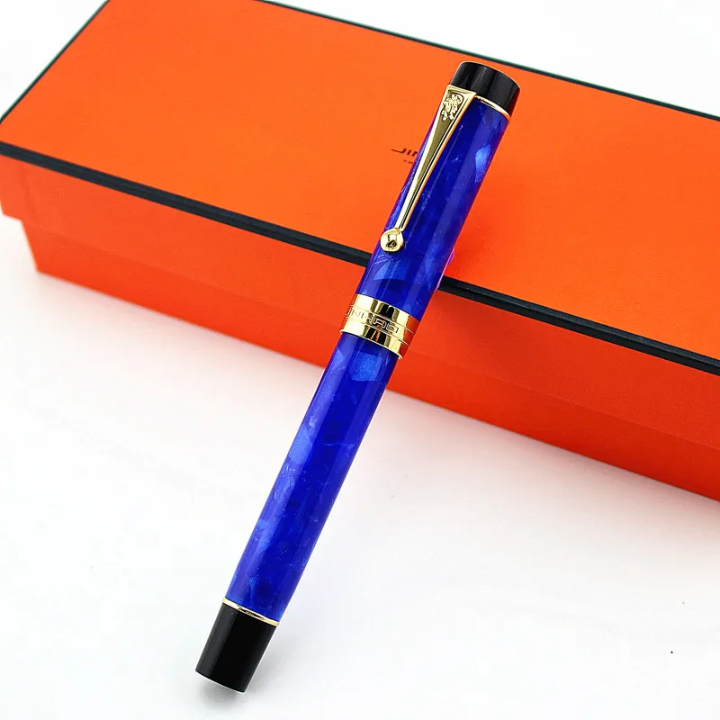 Перьевая ручка Jinhao со столетием 100 EF/F 18KGP M/изогнутое перо 0 6/1 2 мм с конвертером