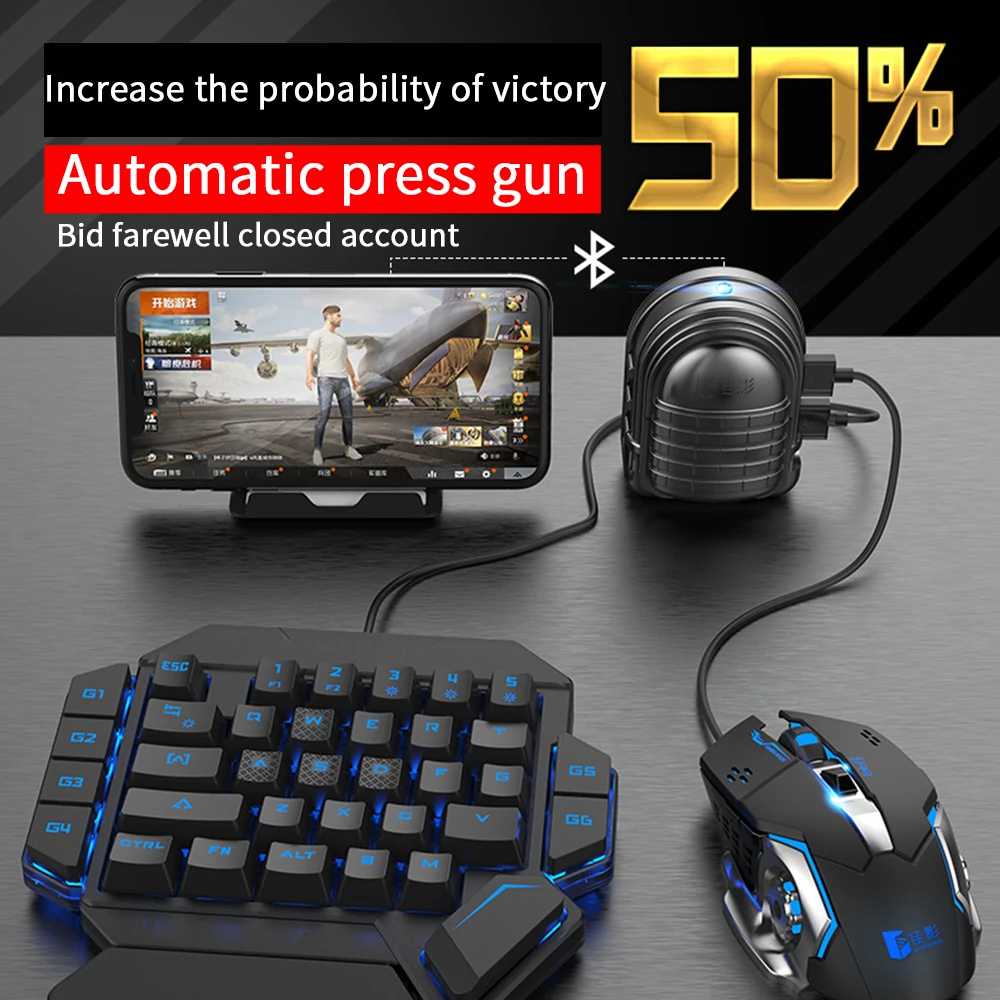 

Hot Sale MIX3 PUBG COD Artifact Auxiliary Game Mobile Phone Mouse Keyboard Tablet Game Controller Throne Automatic Pressure Grab