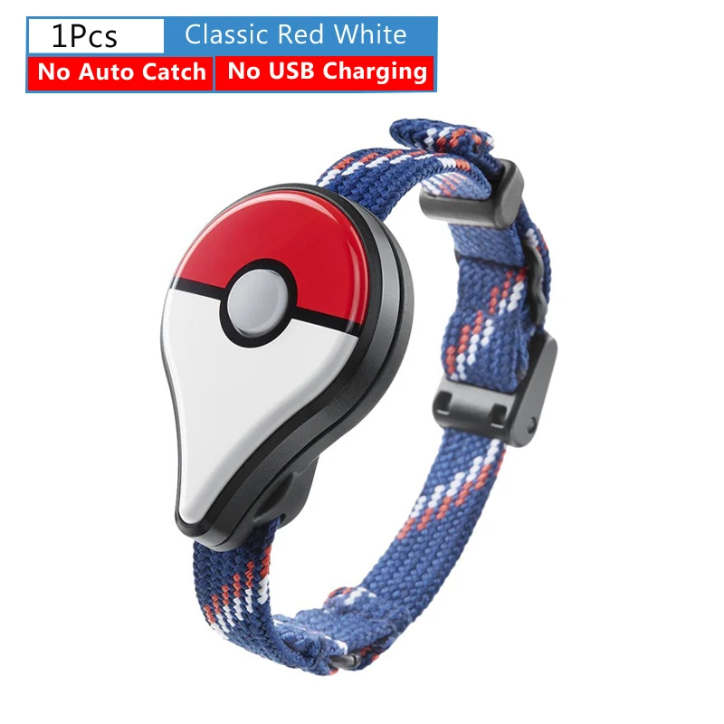 Classic Red White Bluetooth браслет с автоматической ловлей для игры Pokemon Go Plus, аксессуары для часов с браслетом, часы с зарядкой от usb - Цвет: Classic Red White