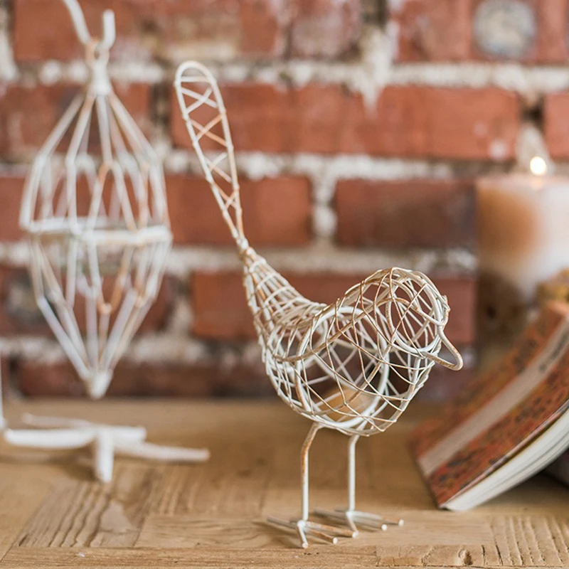 Птичье гнездо железный провод вязаный фонарь подсвечник для чайсветильник