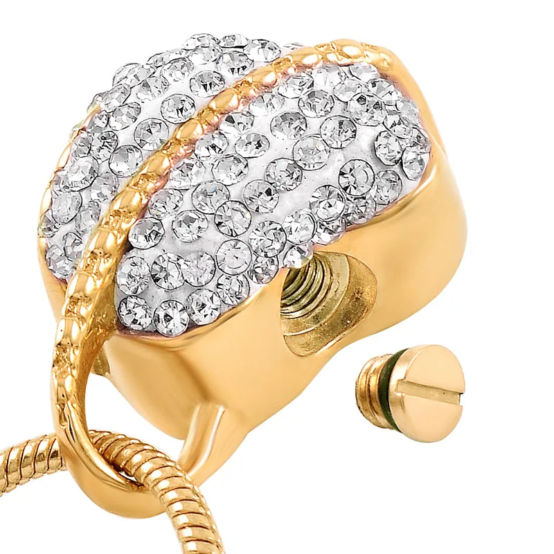 IJD8359 нержавеющая сталь многоцветный кристалл сердце мемориальная урна для