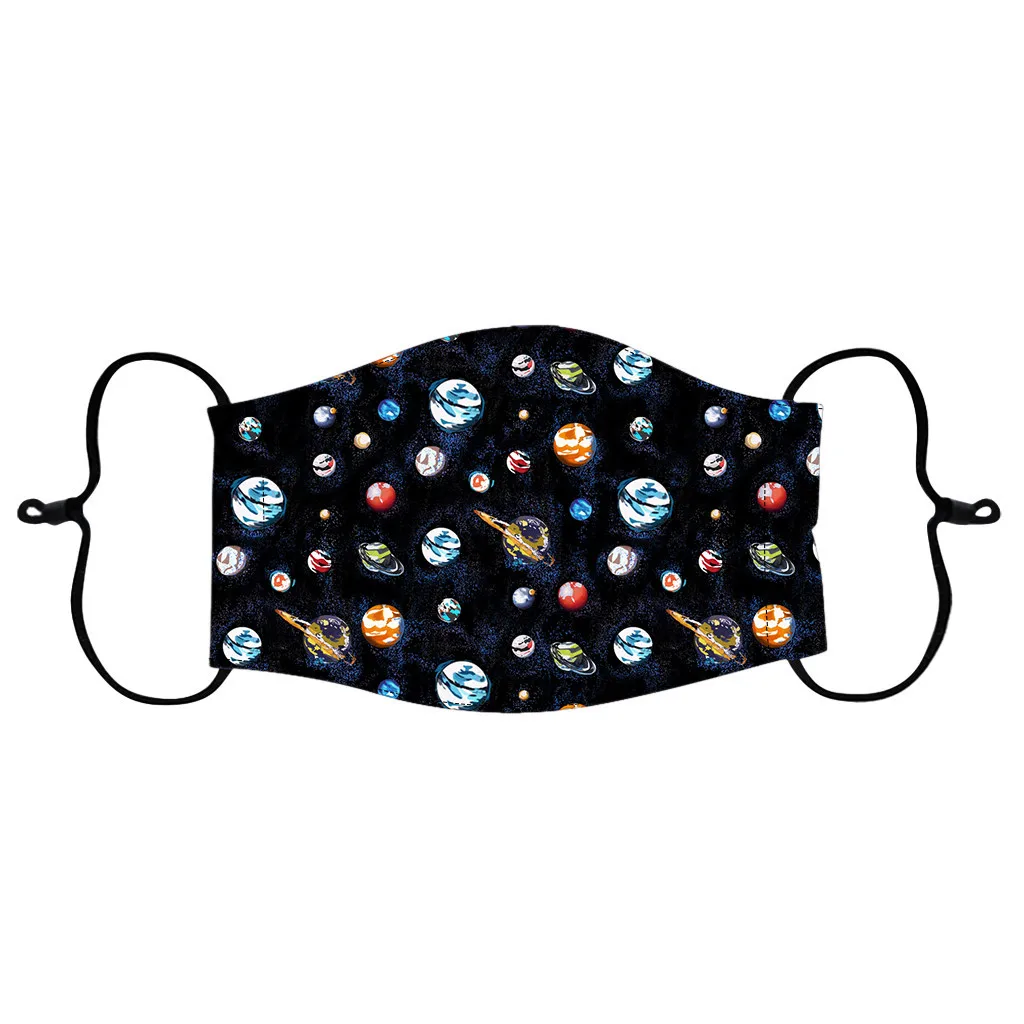 Children Mask Colorful Cosmic planet Printed washable dustproof masks Outdoor Reusable Mouth Masks маска многоразовая Drop Ship |