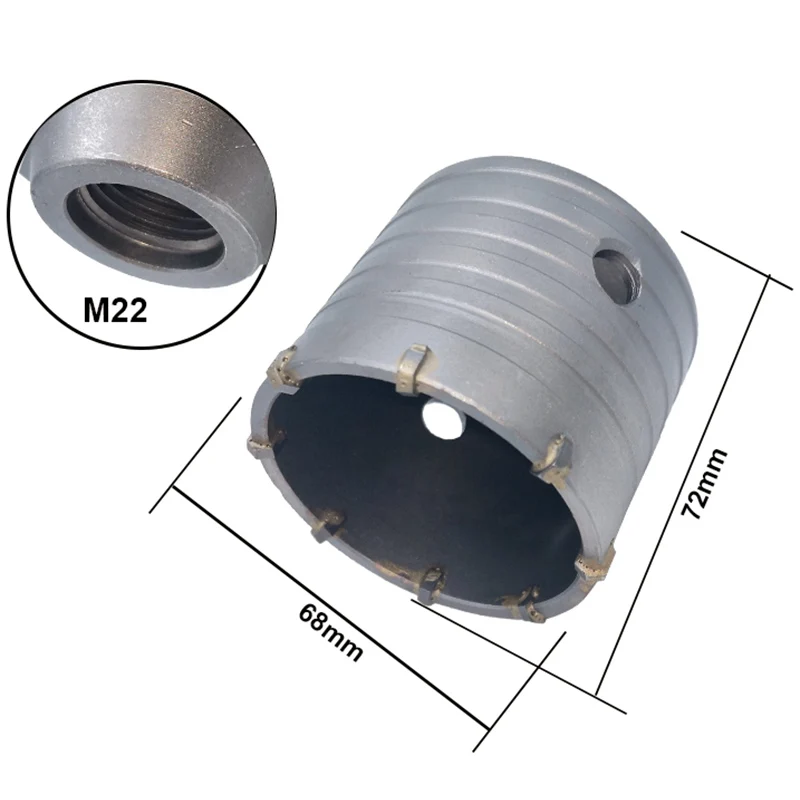 

WSFS Hot 1 Set 68mm Concrete Hole Saw Electric Hollow Core Drill Bit Shank 110mm Cement Stone Wall Air Conditioner Alloy