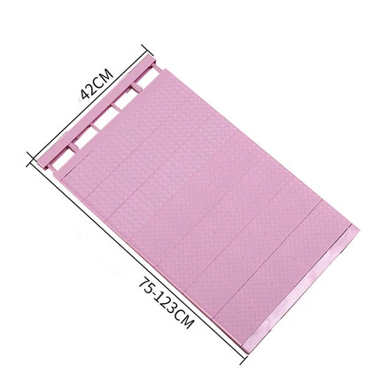 42-75-123cm-pink Регулируемый шкаф, органайзер для хранения полки экономии пространства шкаф декоративные полки для шкафа держатели Настенные кухонная стойка - Цвет: 42-75-123cm-pink