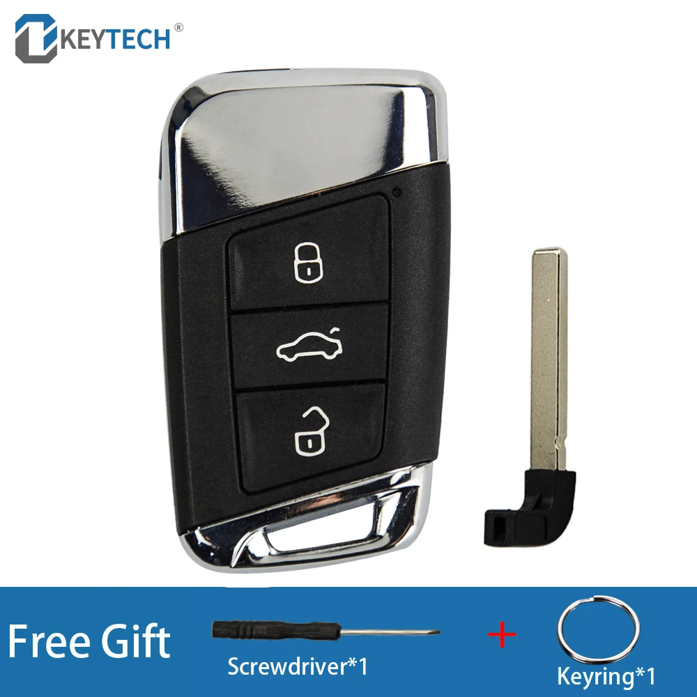 Чехол для ключа дистанционного управления с 3 кнопками Volkswagen VW Passat B8 New Magotan B5 Skoda A7