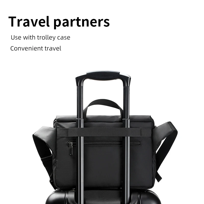 Fashion Business Men's Messenger Laptop Bag Waterproof Briefcase Multifunction Crossbody Purse Anti-theft Travel Shoulder Bags