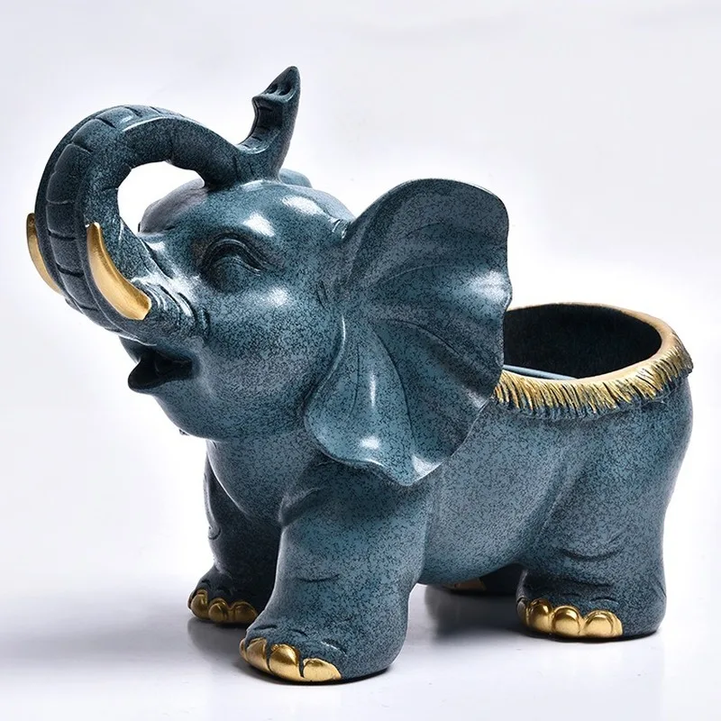 

Elephant sculpture storage Nordic creative resin animal decoration storage box home decoration accessories for living room