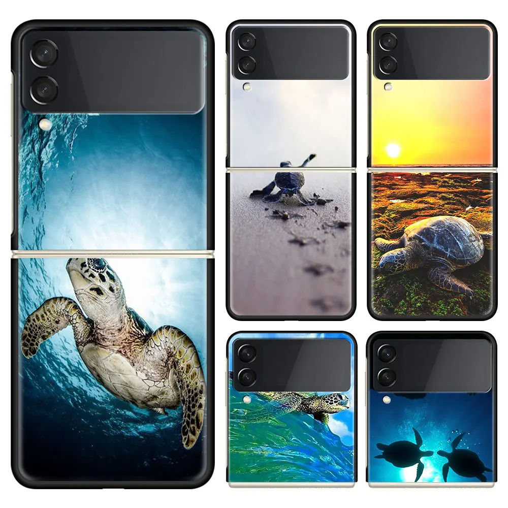

Sea Turtle Cute PC Hard Case for Samsung Galaxy Z Flip 3 Plastic Cover for Samsung Z Flip3 5G Folding Splitting Coque ZFlip 3