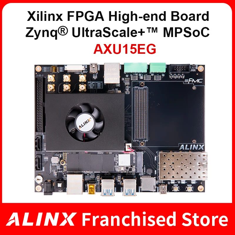 

ALINX AXU15EG: Xilinx Zynq UltraScale+ MPSoC ZU15EG FPGA Development Board FMC HPC