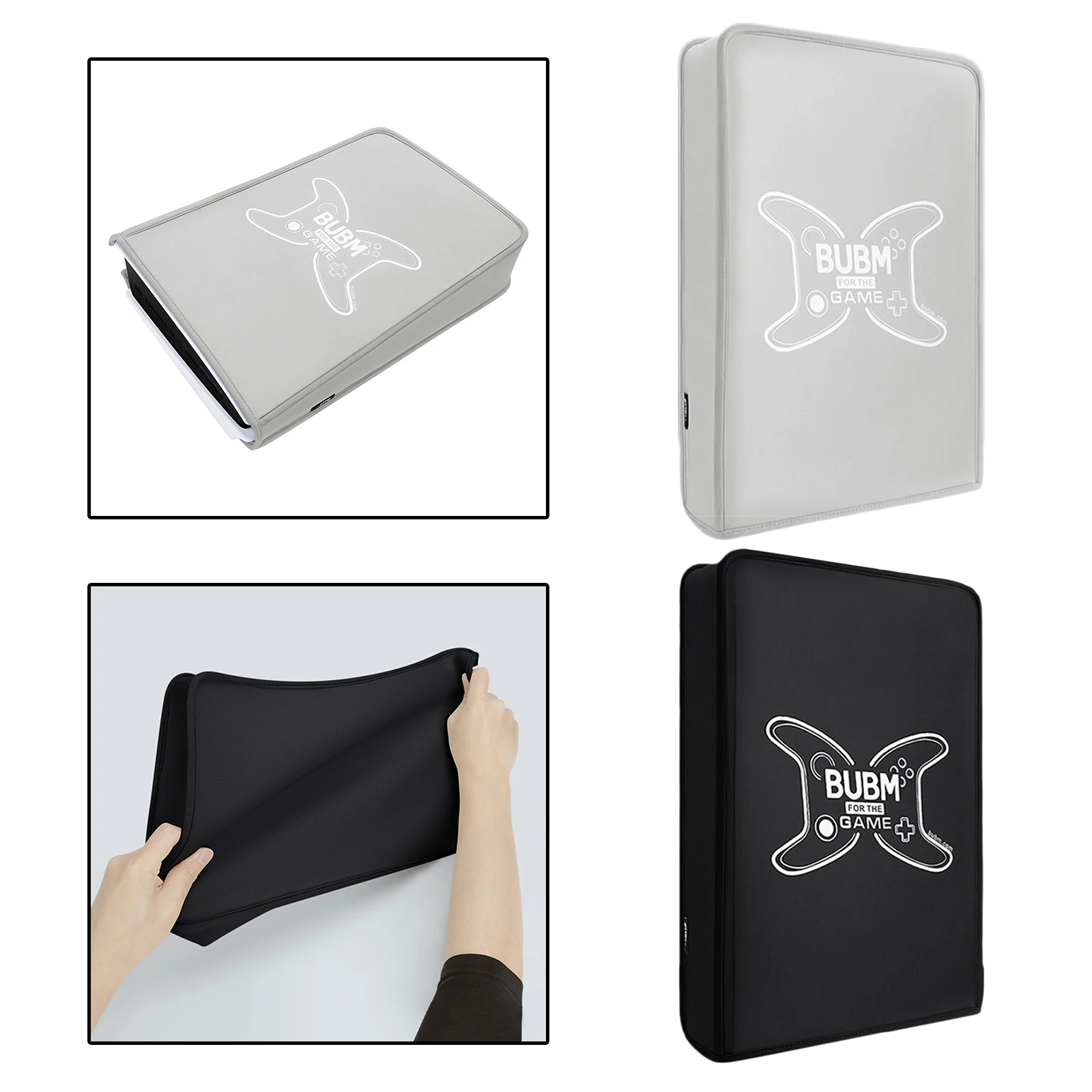 

Stylish Soft Case Protector Sleeve for PS5 Game Console Host Anti Scratch Travel Case Replacement Pockets Portable