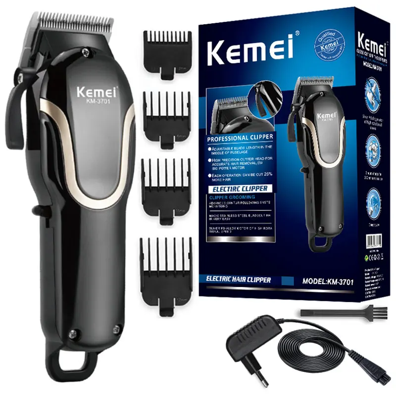 

kemei 3701 professional adjustable electric hair clipper fading blending men tapering hair trimmer beard haircut hairdressing