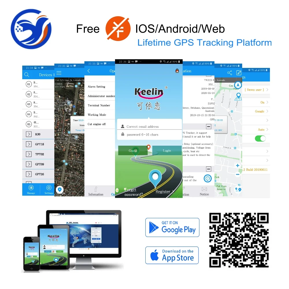 GPS трекер для мотоцикла 3G WCDMA автомобильный с функцией отслеживания SOS отключение