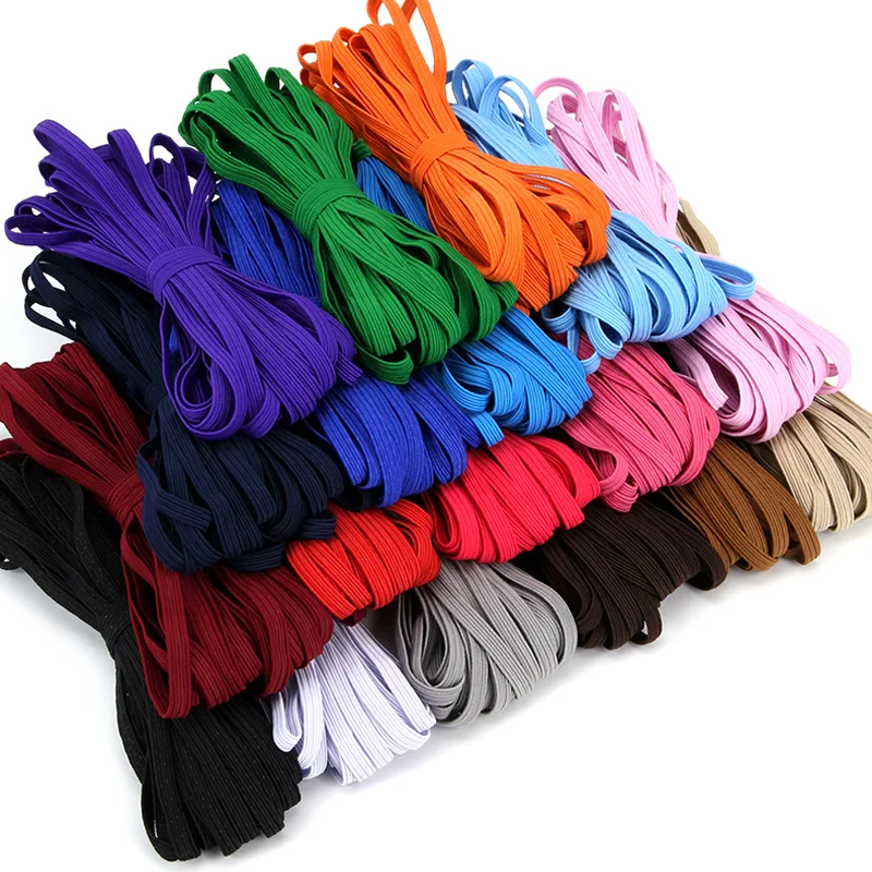 3mm 6mm Colorful High-elastic Elastic Bands Rope Rubber Band Line Spandex Ribbon Sewing Lace Trim Waist Band Garment Accessory