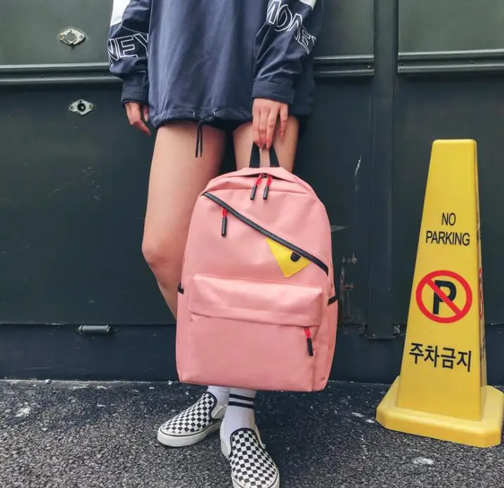 Рюкзак с изображением монстра для мужчин и женщин Студенческая сумка удобный