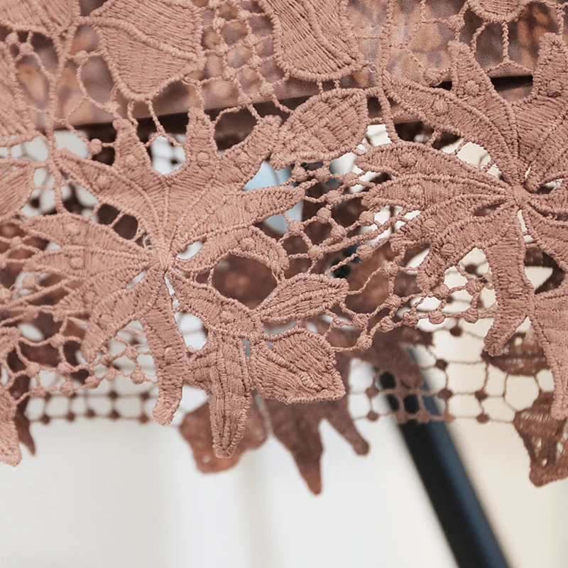 Женская кружевная юбка с высокой талией облегающая элегантная розовая длинная