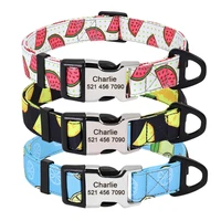 nylon print dog collar personalized safety clasp dog collar for big dogs chain pet anti lost puppy bow tie collares para perros