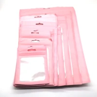 30pcsset 12 16cm waterproof food grade zip lock aluminum foil bag package hologram small zipper reclosable pouch