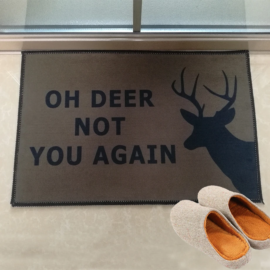

Oh Deer Not You Again Doormat Entrance Welcome Mat Hallway Doorway Bathroom Bedroom Kitchen Rugs Floor Mats Carpet Gift