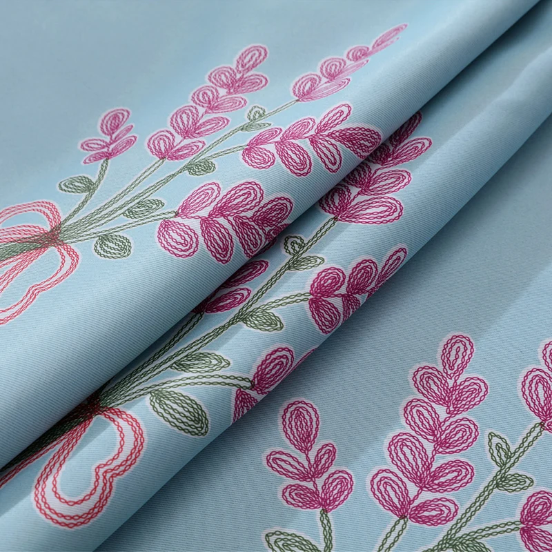 Современные детские шторы для гостиной спальни фиолетовый Лавандовый узор вуаль